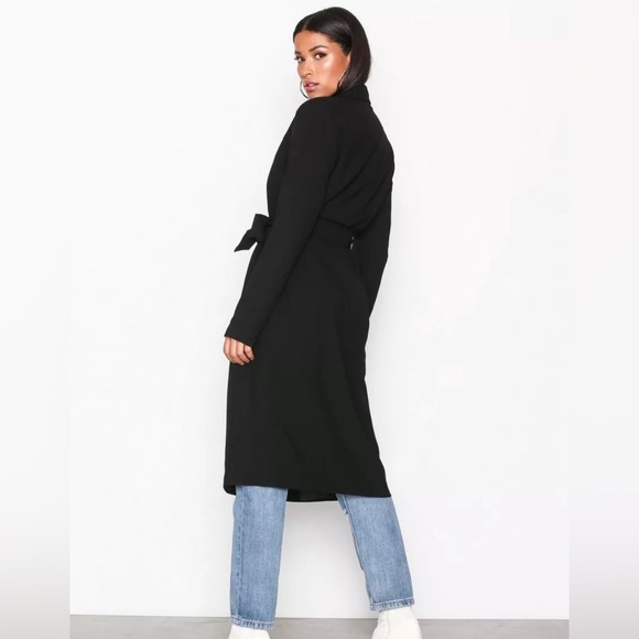 ONLY Runa Long Coat - long duster coat in green, size small - Picture 4 of 7